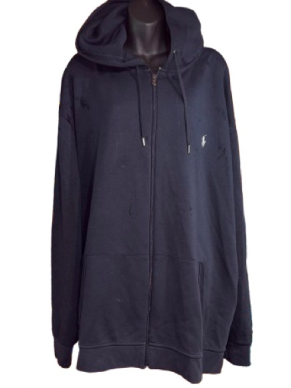 Ralph Lauren Double Knit Navy Blue Hooded jacket 3x - Picture 2 of 9